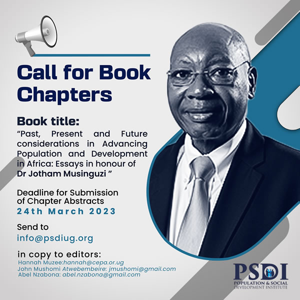 PSDI calls for a book chapter abstracts in honor of Dr. Jotham Musingizu